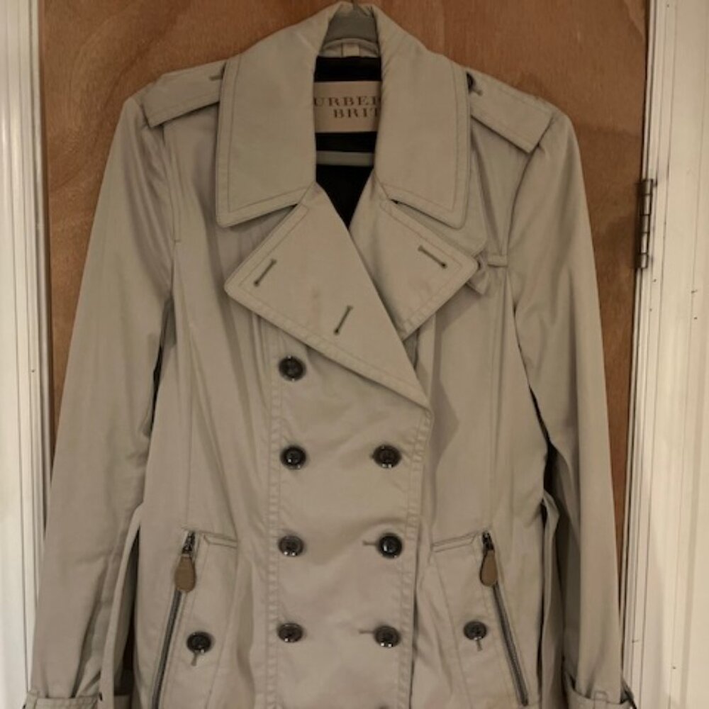 Burberry Brit Trench Coat Size 10 - Picture 5 of 11